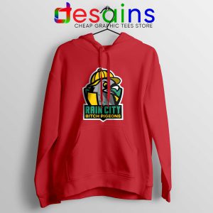 Cheap Rain City Bitch Pigeons Hoodie Seattle Expansion RED