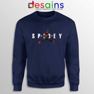 Cheap Sweatshirt Air Spidey Spider Man Crewneck Navy Blue