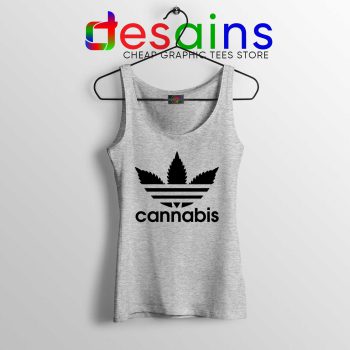 Cheap Tank Top Cannabis Leaf Adidas Funny Parody S-3XL