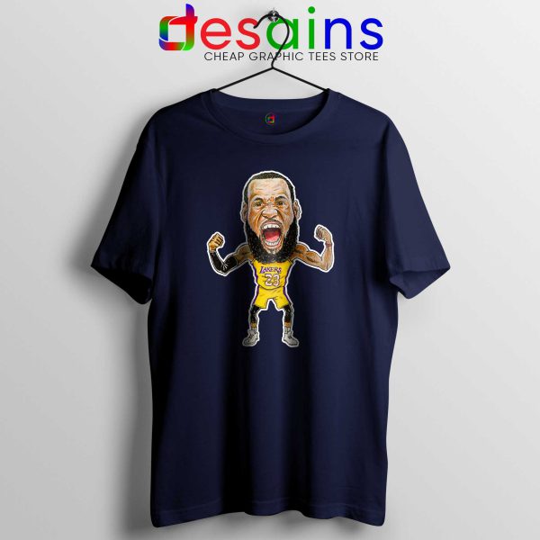 Cheap Tee Shirts Lakers James Tshirt LeBron James Navy Blue