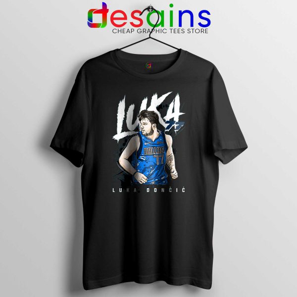 Cheap Tee Shirts Luka Doncic Dallas Mavericks art Size S-3XL Black