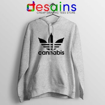 Hoodie Cannabis Leaf Adidas Seeds USA Funny Parody