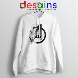 Hoodie Logo Avengers Endgame Distressed Buy Hoodies White Marvel