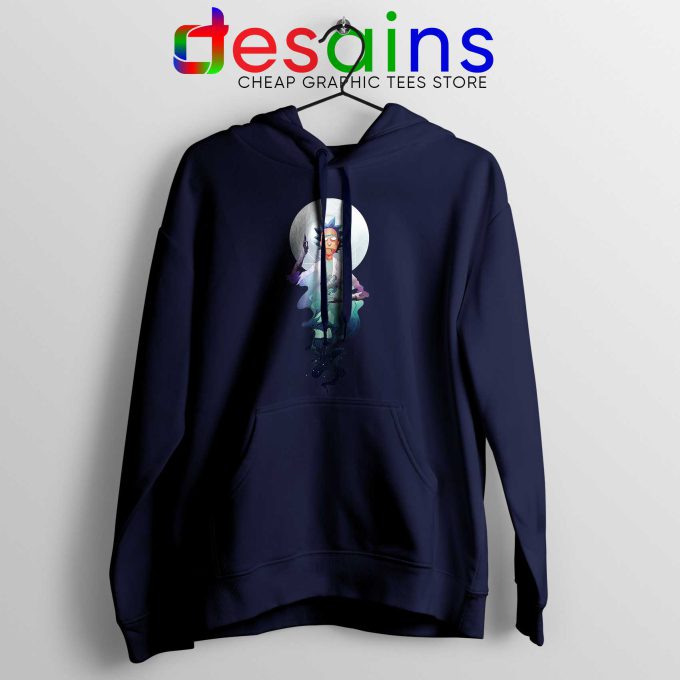 Hoodie Rick and Morty Magic Adult Swim Cheap Hoodies Size S-3XL Navy Blue