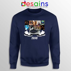 Sweatshirt 1996 Hip Hop Jordans Crewneck Navy Blue