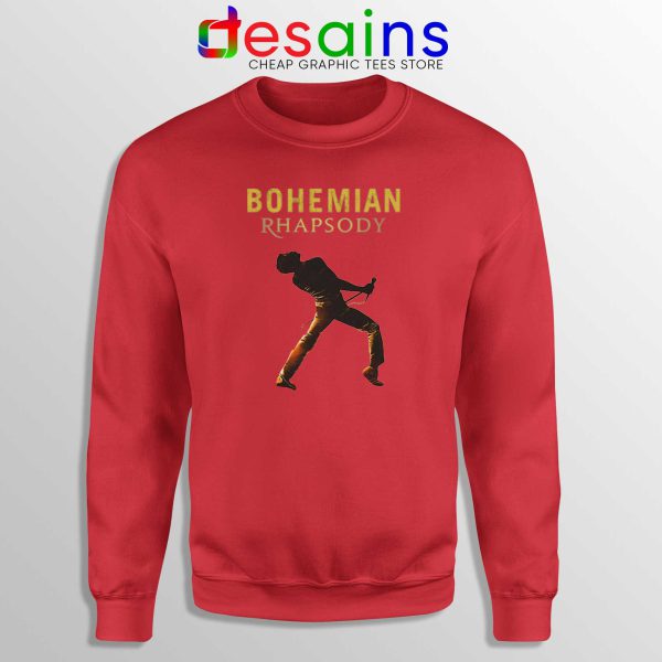 Sweatshirt Bohemian Rhapsody Queen Band Crewneck Red