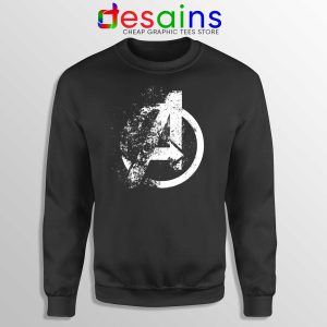 Sweatshirt Logo Avengers Endgame Distressed Crewneck Black Marvel