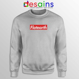 Sweatshirt Flat Earth Crewneck Supreme Logo Sport Grey Sweater