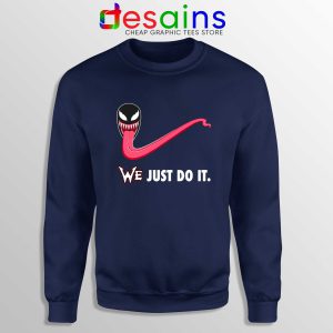 Sweatshirt Venom WE Just Do It Sweater Marvel Nike Parody Navy Blue