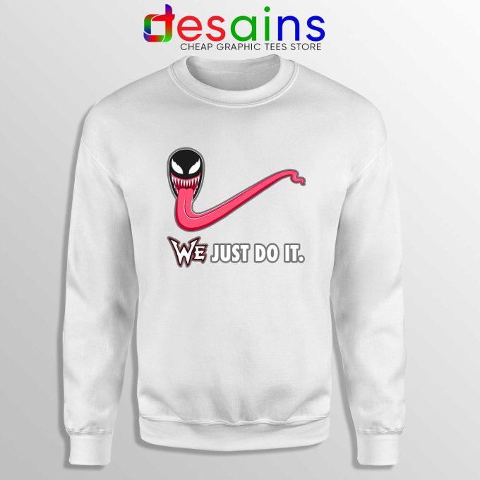 Sweatshirt Venom WE Just Do It Sweater Marvel Nike Parody White