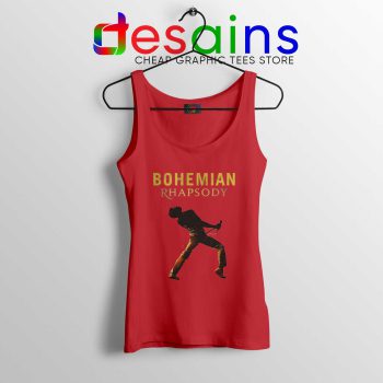 Tank Top Bohemian Rhapsody Movie Poster Tank Tops Red Queen Band