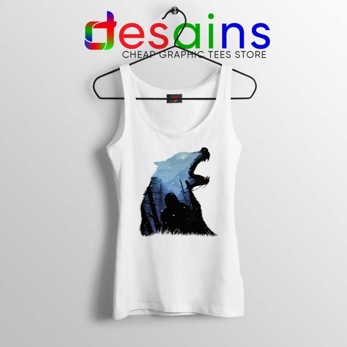 Tank Top Jon Snow King of The North Direwolf