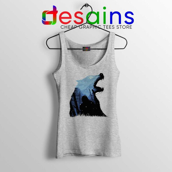 Tank Top Jon Snow King of The North Cheap Tank Tops Sport Grey