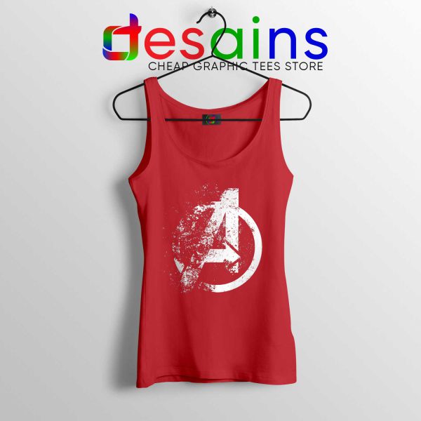 Tank Top Logo Avengers Endgame Distressed Tank Tops Red