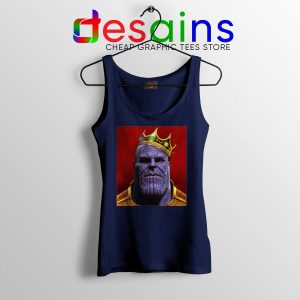 Tank Top Notorious BIG Thanos Avengers Endgame Tank Tops Navy Blue