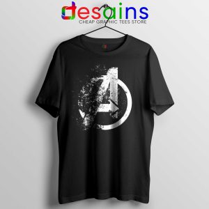 Tee Shirt Avengers Endgame Distressed Logo Cheap T-shirt Black Marvel
