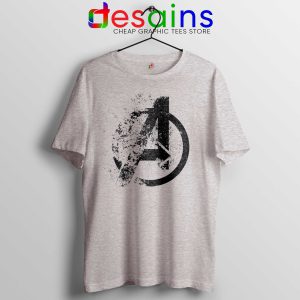 Tee Shirt Avengers Endgame Distressed Logo Cheap T-shirt Sport Grey Marvel