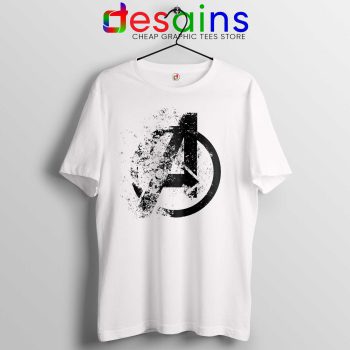 Tee Shirt Avengers Endgame Distressed Logo Cheap T-shirt White Marvel