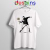 Tee Shirt Banksy Flower Political Protest Graffiti Thrower Stencil