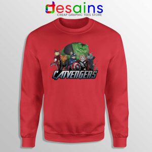 Buy Sweatshirt Cat Avengers Endgame Crewneck Sweater Marvel Red