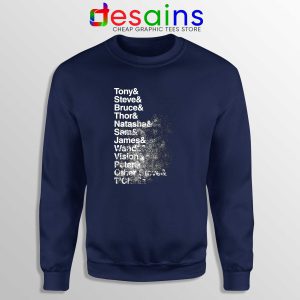 Buy Sweatshirt Marvel Avengers Distressed Cheap Crewneck Navy Blue