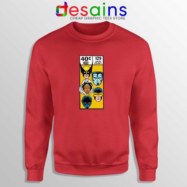 Buy Sweatshirt X Men Comic Book Poster Crewneck Sweater Red