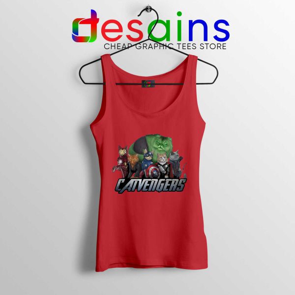 Cheap Tank Top Cat Avengers Endgame Tank Tops Size S-3XL Red