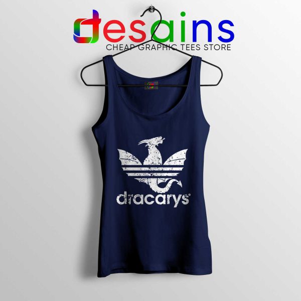 Cheap Tank Top Dracarys Dragon Adidas Logo Game Of Thrones Navy Blue