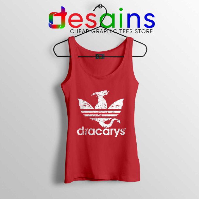 Cheap Tank Top Dracarys Dragon Adidas Logo Game Of Thrones Red