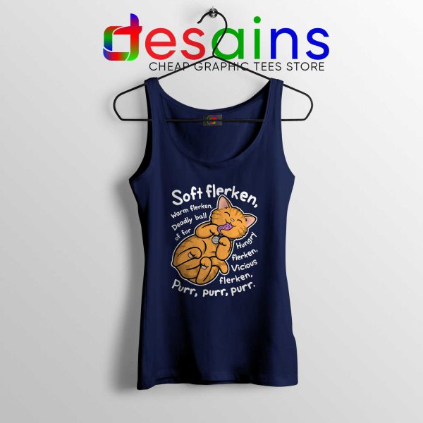 Cheap Tank Top Goose Soft Flerken Big Bang Theory Size S-3XL Navy Blue