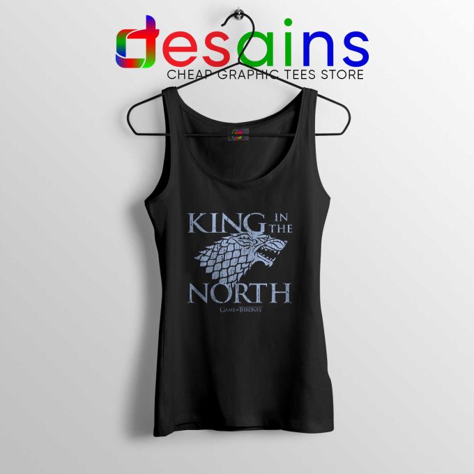 Cheap Tank Top King In the North Game of Thrones On Sale Black