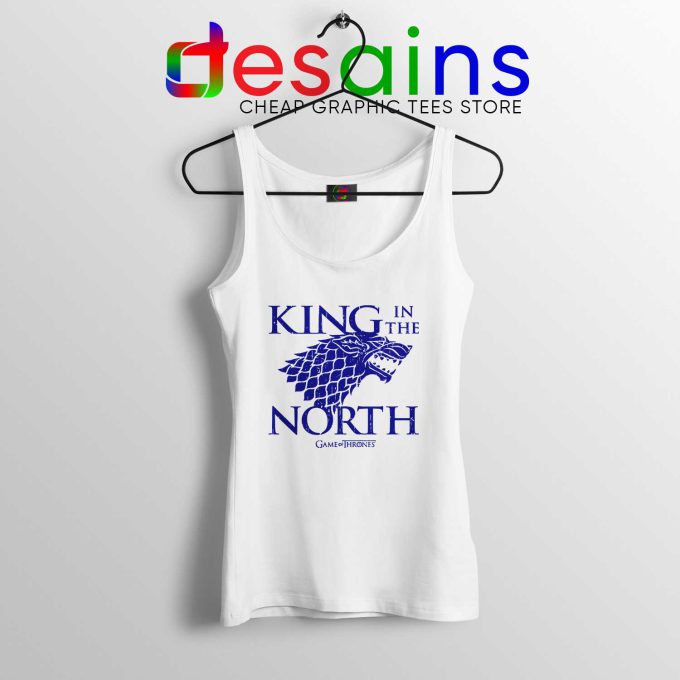 Cheap Tank Top King In the North Game of Thrones On Sale White