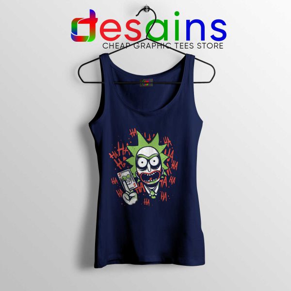 Cheap Tank Top Rick Morty Joker Tank Tops Navy Blue