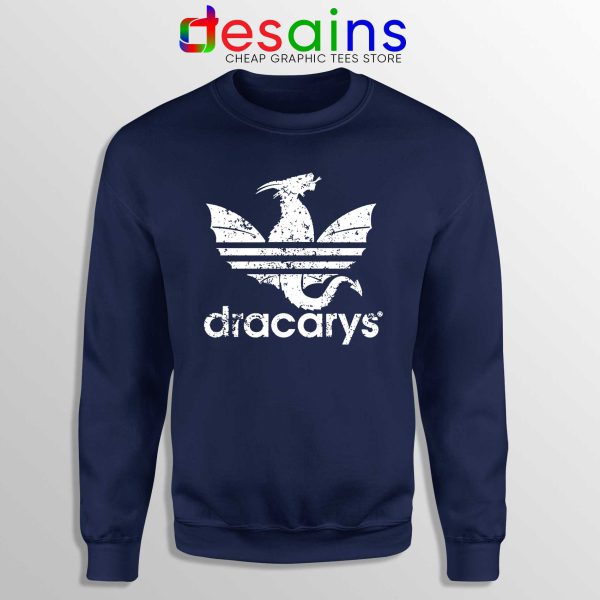 Sweatshirt Dracarys Dragon Adidas Logo Crewneck Game Of Thrones Navy Blue