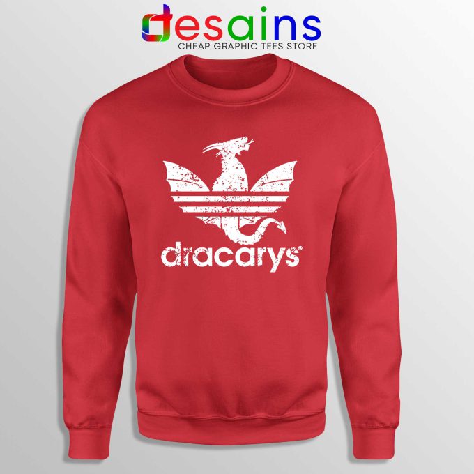 Sweatshirt Dracarys Dragon Adidas Logo Crewneck Game Of Thrones Red