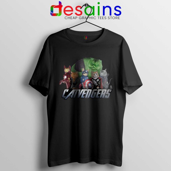 Tee Shirt Cat Avengers Endgame Tshirt Marvel Avengers Merch Black