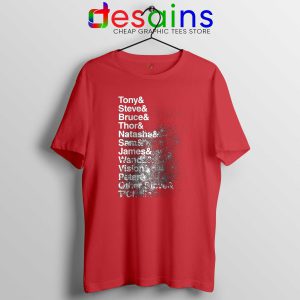 Tee Shirt Marvel Avengers Distressed Tshirt Red Avengers Endgame