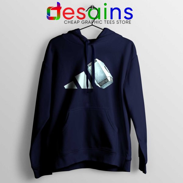 Best Hoodie Thor Mjolnir Hammer Adidas Hoodie Adult Unisex Navy Blue