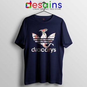 Best Tee Shirt Dracarys Dragon Flowers Tshirt Navy Three Stripes Logo