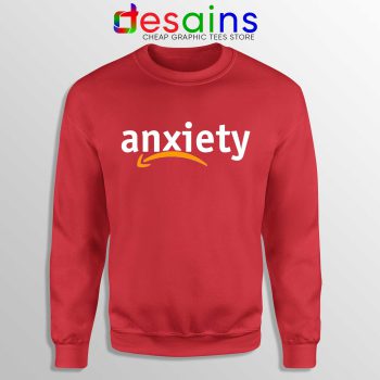 Buy Sweatshirt Anxiety Amazon Logo RedCrewneck Sweater