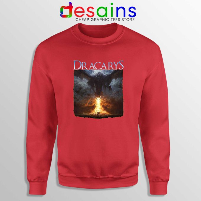 Buy Sweatshirt Red Dracarys Dragon Fire Game of Thrones