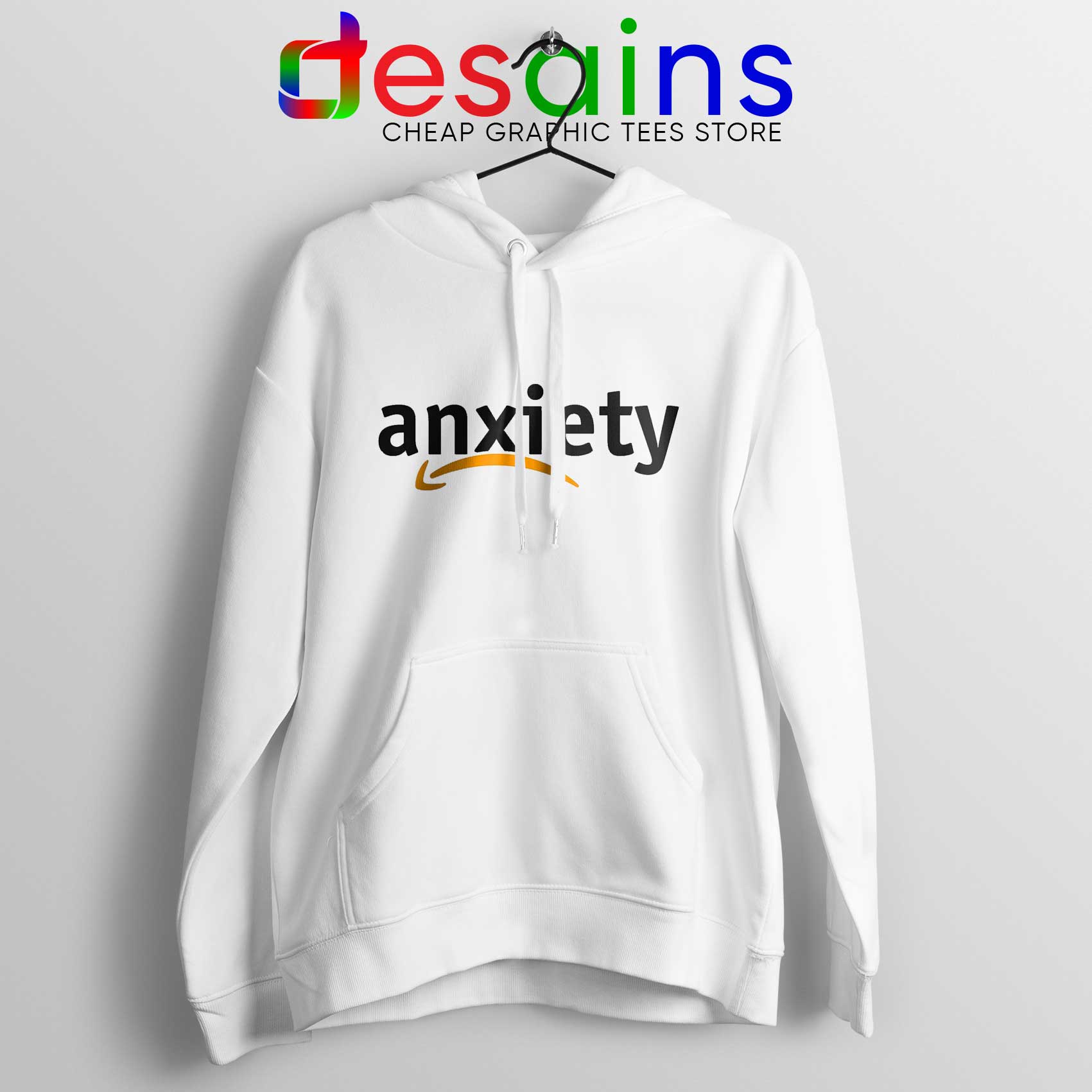 Cheap Hoodie Anxiety Amazon Logo Hoodies Adult Unisex On Sale