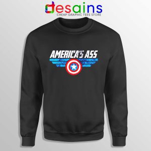 Cheap Sweatshirt America Ass Captain America Sweater Marvel Black
