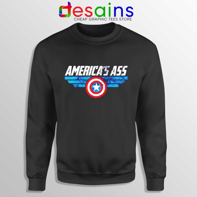 Cheap Sweatshirt America Ass Captain America Sweater Marvel Black