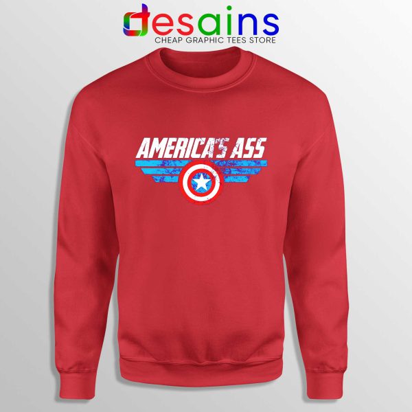 Cheap Sweatshirt America Ass Captain America Sweater Marvel Red