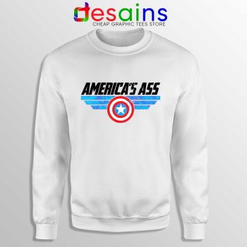 Cheap Sweatshirt America Ass Captain America Sweater Marvel White