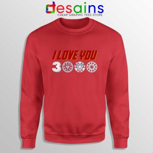 Cheap Sweatshirt I Love You 3000 Avengers Endgame Crewneck Red