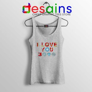 Cheap Tank Top I Love You 3000 Iron Man Quotes Avengers Endgame Sport Grey