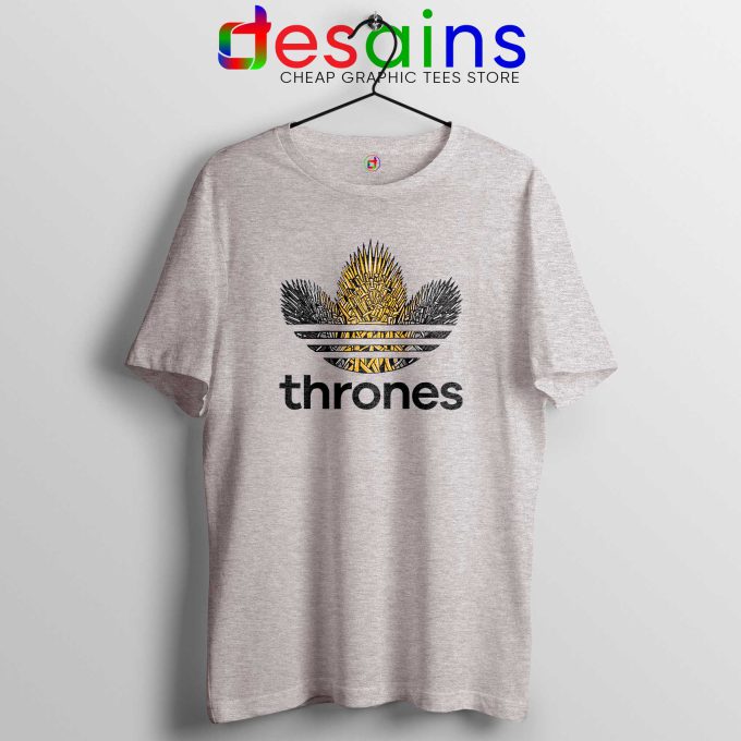 Game of Thrones Adidas Logo Tee Shirt Sport Grey Funny Adidas
