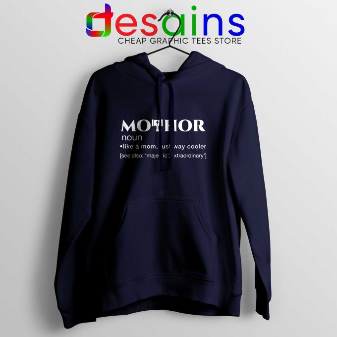 Hoodie Navy Blue Mo Thor Mom Definition Avengers Thor
